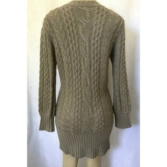 Autumn Cashmere Cardigan Sweater Cable Knit Taupe - Picture 2 of 7